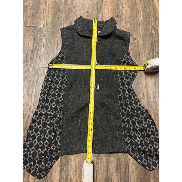 Cupcake International Womens Black Textured Sleeveless Cotton Vest Jacket Size S - Picture 5 of 7